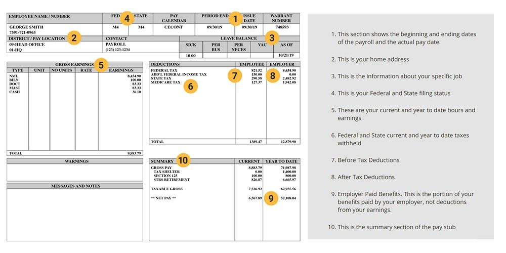 What Does Pay Stub Pay Check Stub Salary Slip Or Payslip Mean 