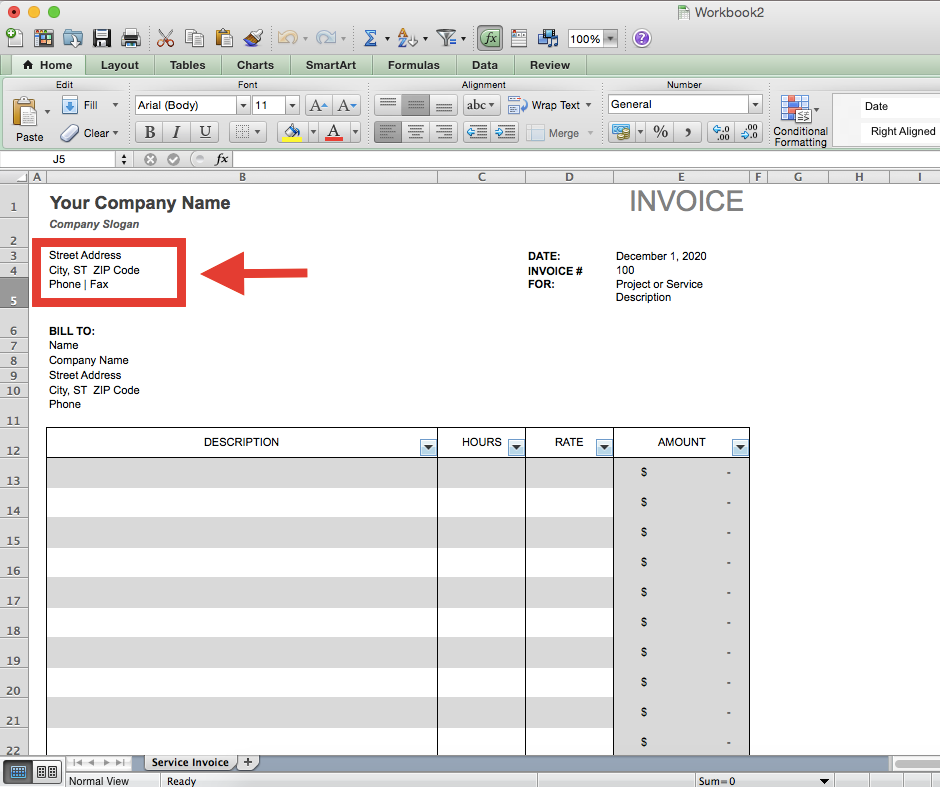 How To Make Invoice In Excel Rlfqeodhe