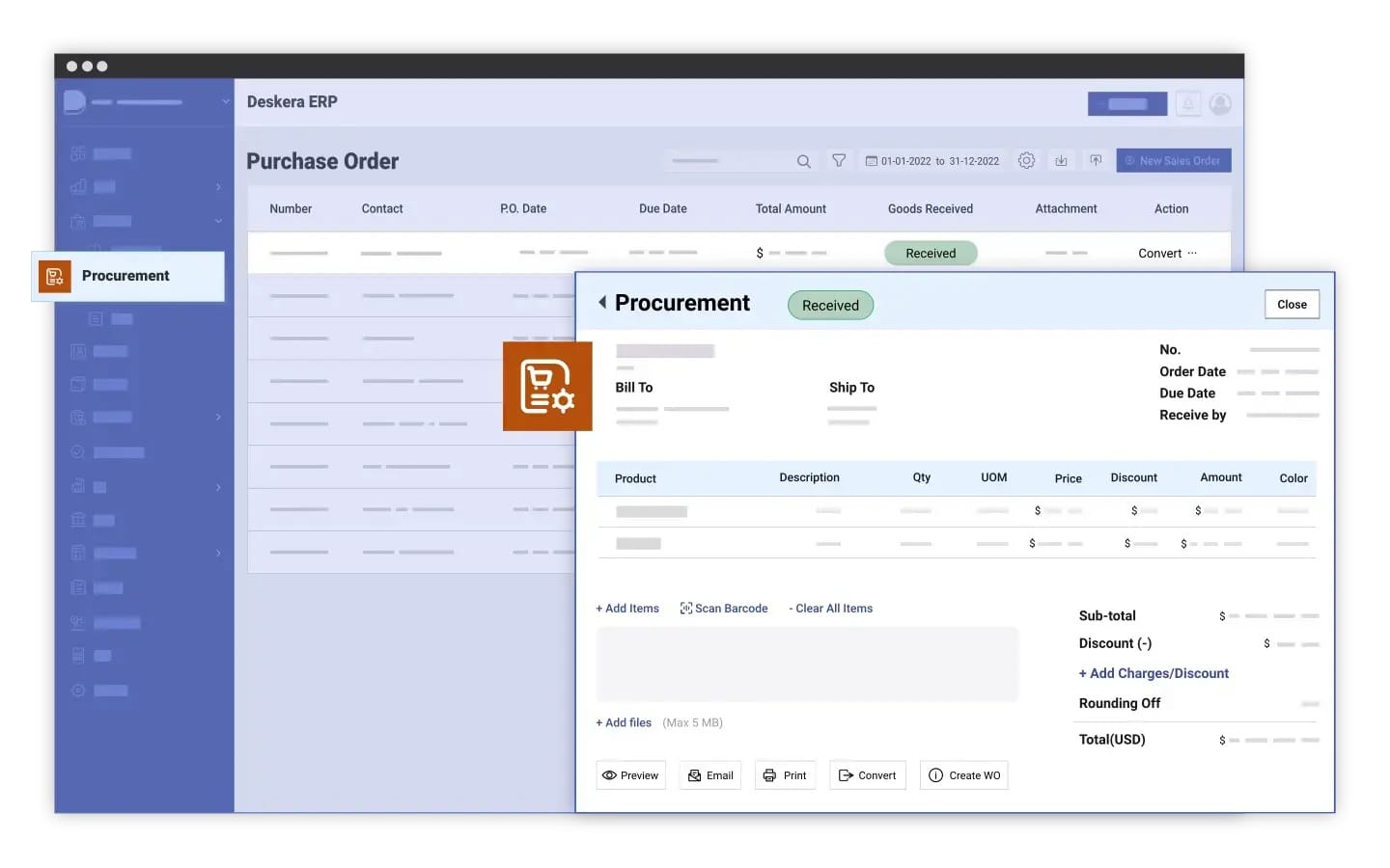 Deskera ERP Enhances Procurement Efficiency