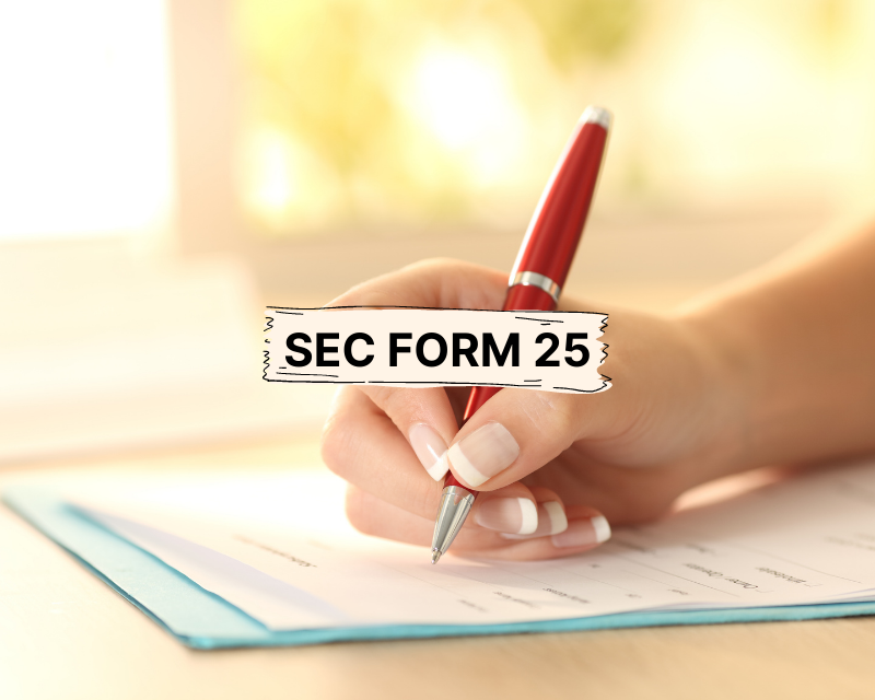 what-is-sec-form-25