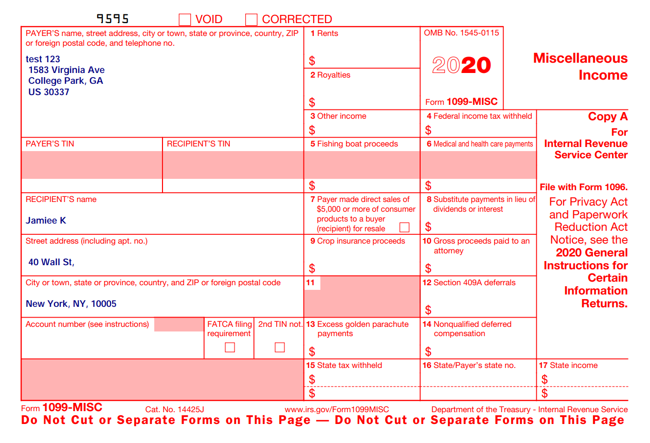 How to Download employee withholding form 1099-misc using Deskera People?